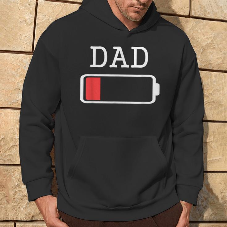 Daddy Low Battery Empty Matching Father Hoodie Lifestyle