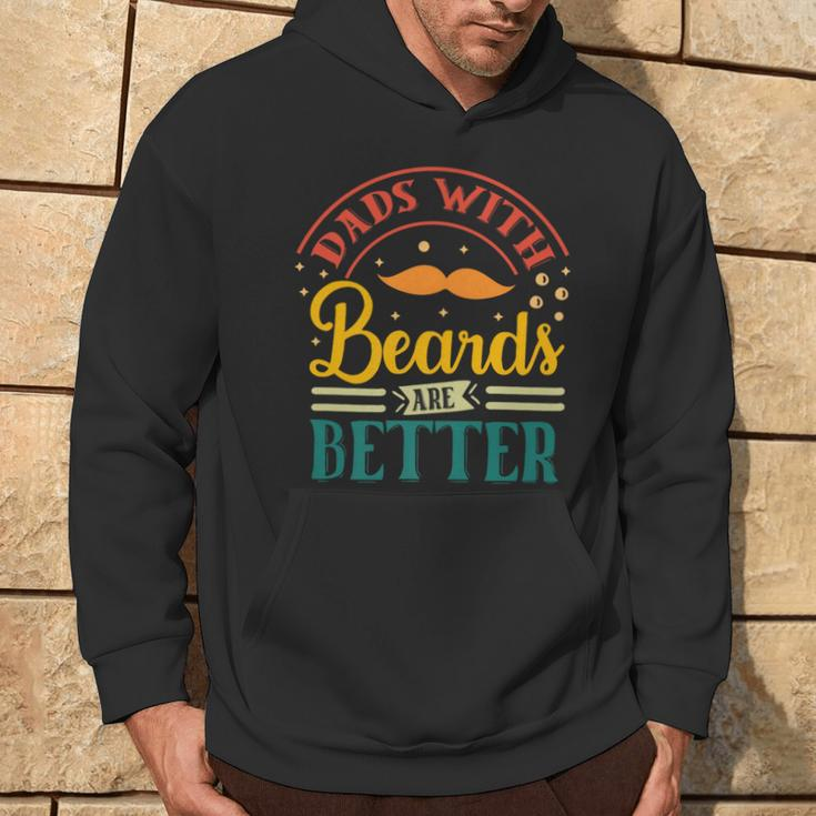 Dads With Beards Are Better Vintage Father's Day Joke Hoodie Lifestyle