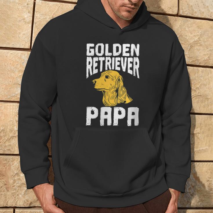 Damen Golden Retriever Hundehalter Besitzerater Papa Dad Mit-Ausschnitt Kapuzenpullover Lebensstil