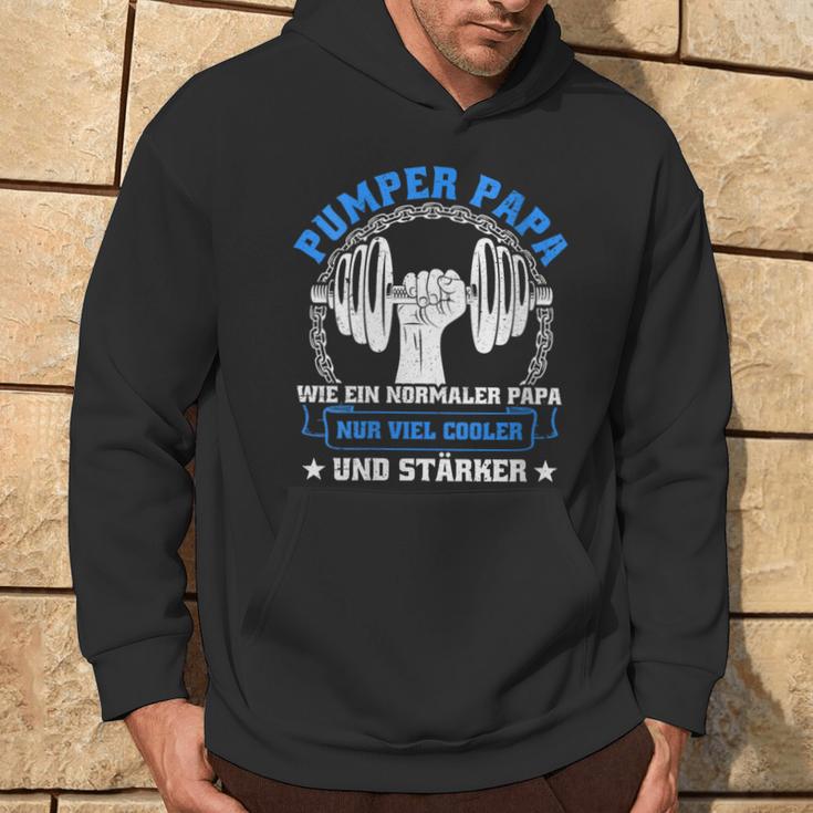 Damen Pumper Papa Bodybuilder Kraftsport Gym Lustiges Bodybuilding Mit-Ausschnitt Kapuzenpullover Lebensstil