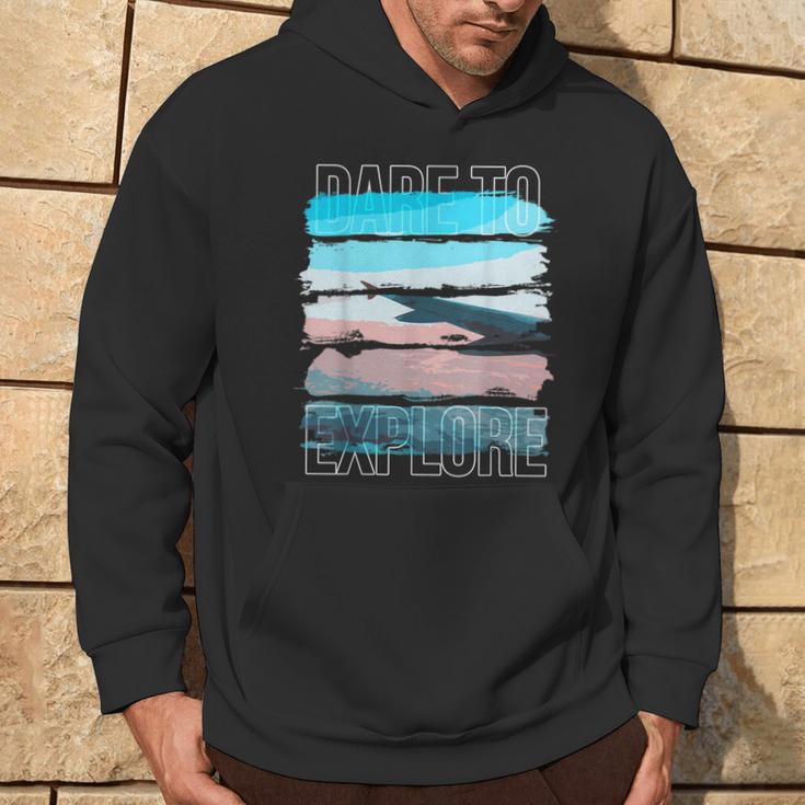 Dare To Explore Airplane Hoodie Lifestyle