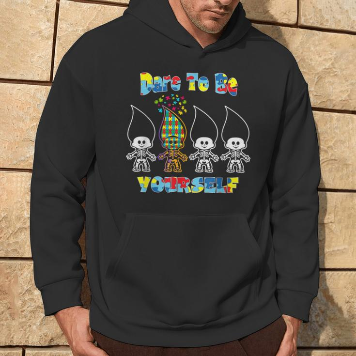 Dare To Be Yourself Puzzle Autism Awareness Month Hoodie Lifestyle