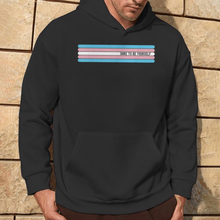 Dare To Be Yourself Support Transgender Lgbt Pride Hoodie Lifestyle