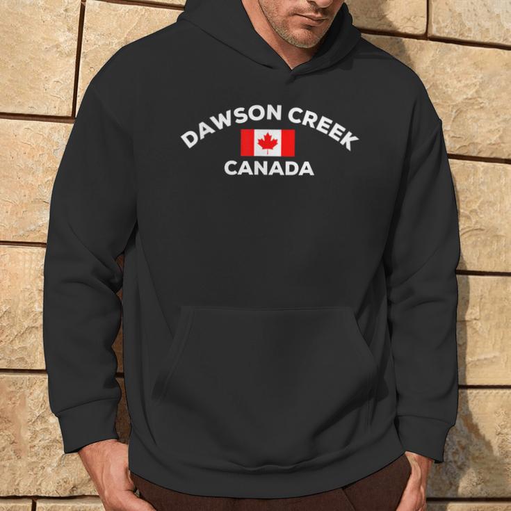 Dawson Creek Canada Canadian Flag City Maple Leaf Canuck Hoodie Lifestyle