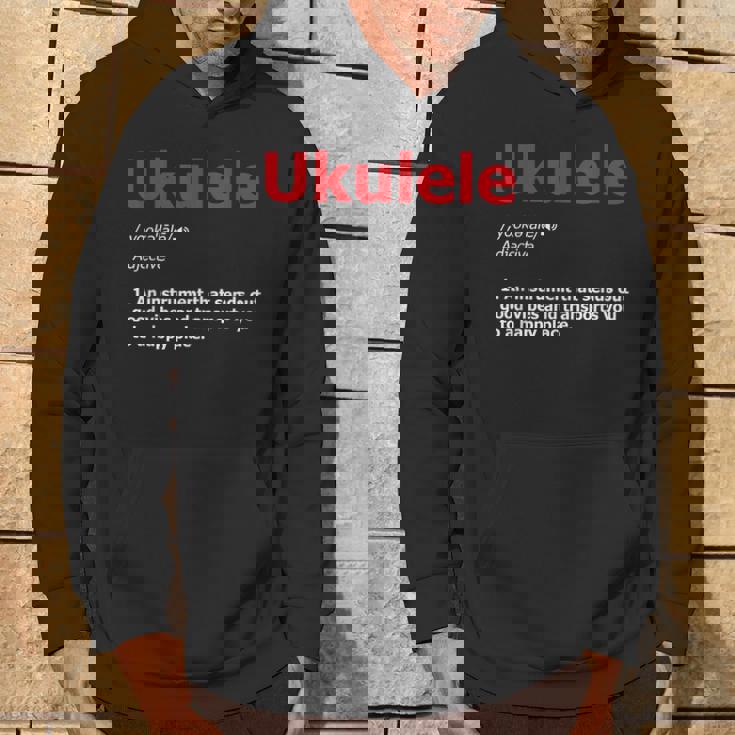 Definition Ukulele Hawaiian Guitar Musician Uke Acoustic Hoodie Lifestyle