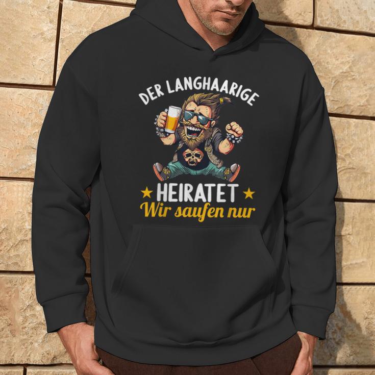 Der Langhaarige Heiratet Heavy Metal Punker Punk Rocker Jga Kapuzenpullover Lebensstil