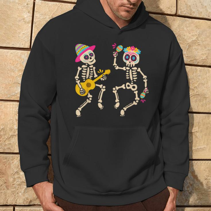 Dia De Los Muertos Skeleton Dancing Skull Day Of The Dead Hoodie Lifestyle