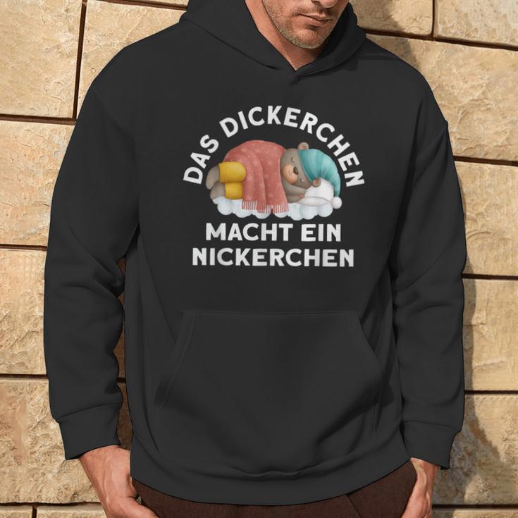 The Dickerchen Macht Ein Naperchen Bear Pyjamas Black Hoodie Lebensstil