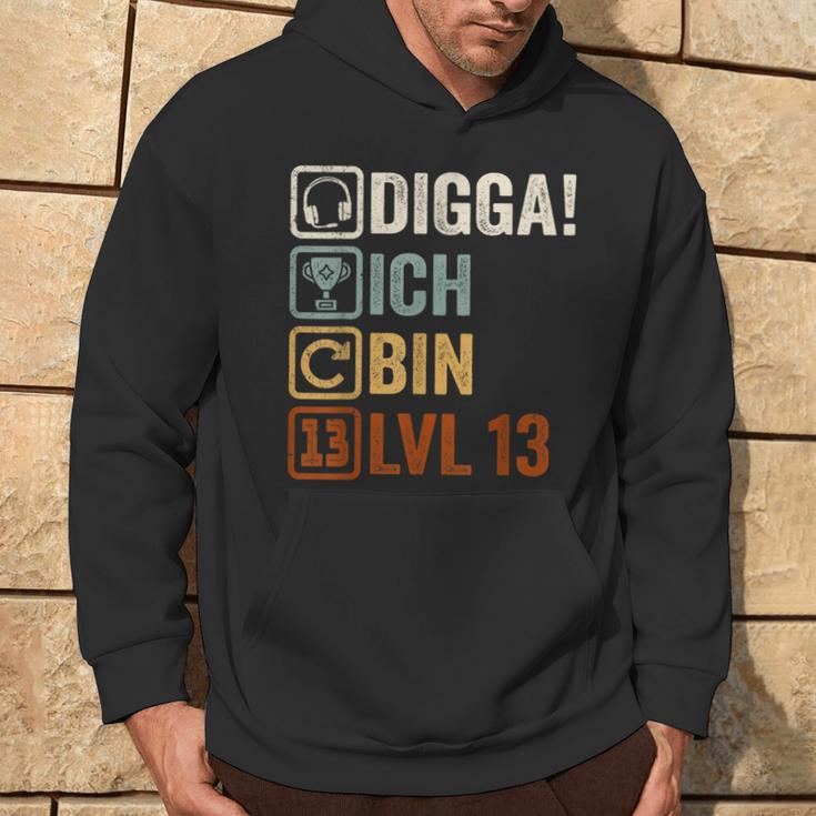 Digga Ich Bin 13 Jahre 13Th Birthday Boy Gamer Hoodie Lebensstil