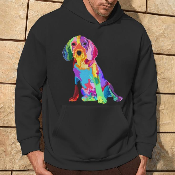 Dog Lover For Women's Beagle Colorful Beagle Hoodie Lifestyle