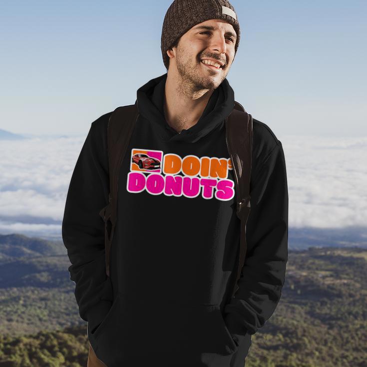 Doin' Donuts Car Lover Car Racing Turbo Drift Car Racer Hoodie Lifestyle