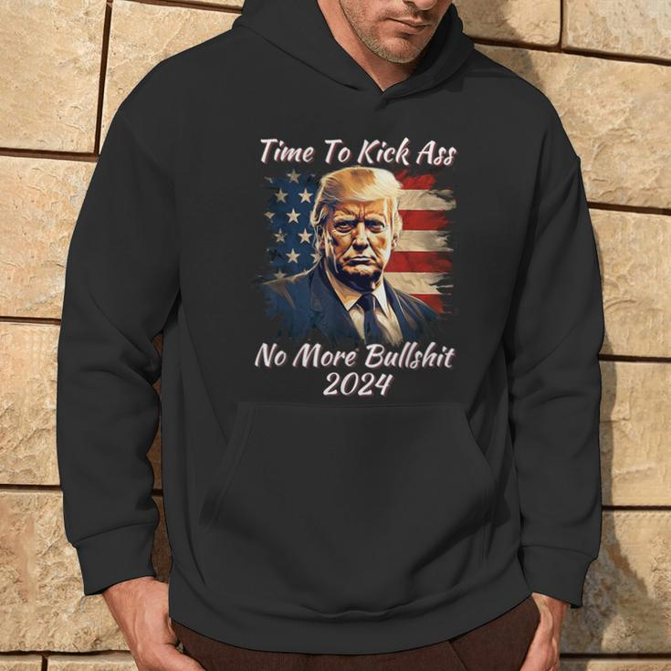Donald Trump My President 2024 America Shot Flag Hoodie Lifestyle