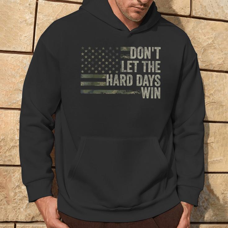 Don't Let The Hard Days Win Vintage American Flag Hoodie Lifestyle