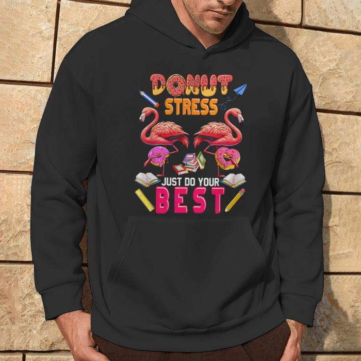 Donut Stress Just Do Best Costume Donuts Lover Flamingos Hoodie Lifestyle