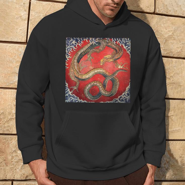 Dragon Of Katsushika Hokusai Kapuzenpullover Lebensstil