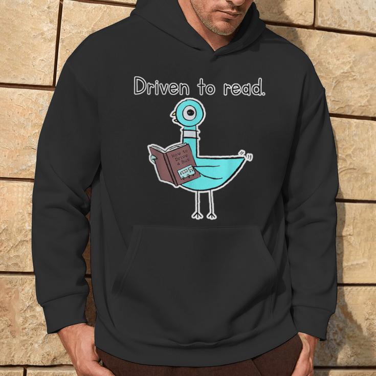 Driven To Read Pigeon Library Reading Books Reader Hoodie | Mazezy