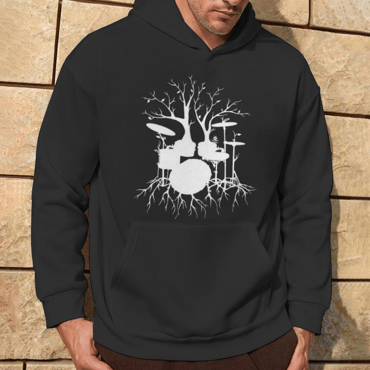 Drum Set Tree For Drummer Musician Live The Beat Hoodie Lifestyle
