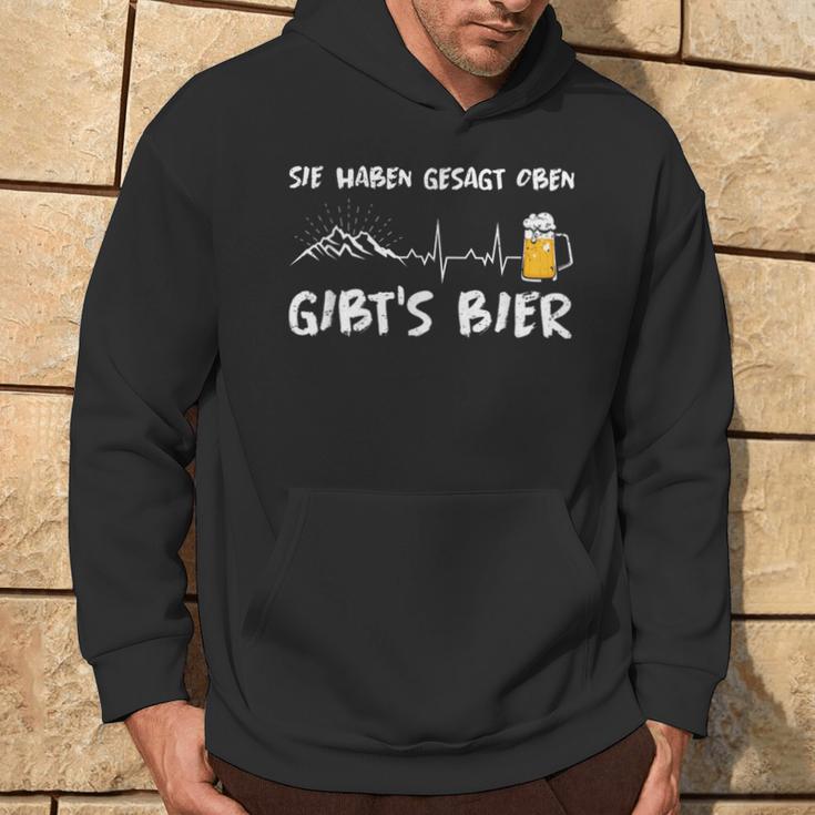 Du Haben Gesagt Oben Gibt's Bier Berge Wander Hoodie Lebensstil