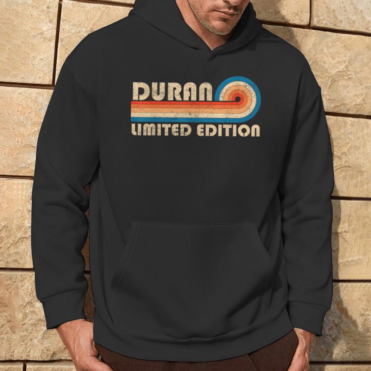 Duran Surname Retro Vintage 80S 90S Birthday Reunion Hoodie Lifestyle