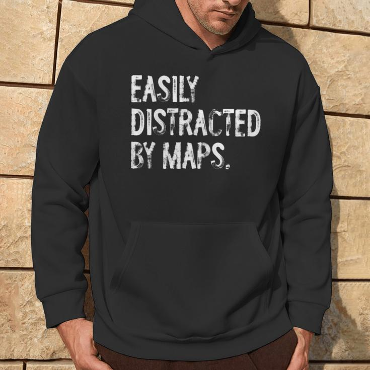 Easily Distracted By Maps Geography Hoodie Lifestyle