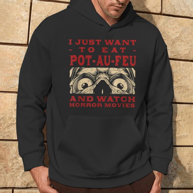 Eat Pot-Au-Feu And Watch Horror Movies French Beef Stew Hoodie Lifestyle