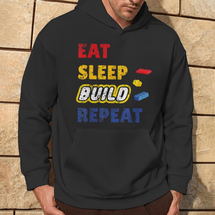 Eat Sleep Build Repeat Klemmbaustein Spielzeug Stones Hoodie Lebensstil