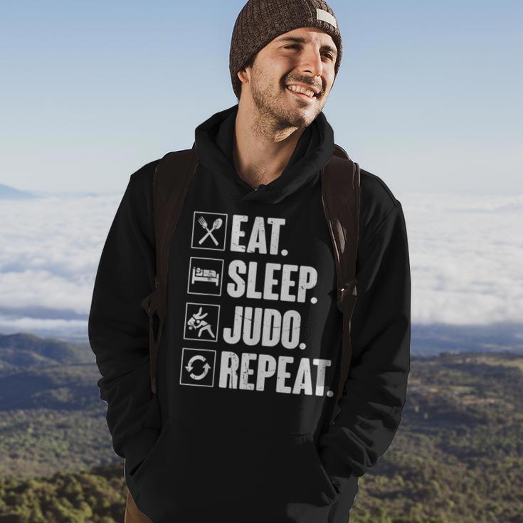 Eat Sleep Judo Repeat Judo Martial Arts Fighter Hoodie Lifestyle