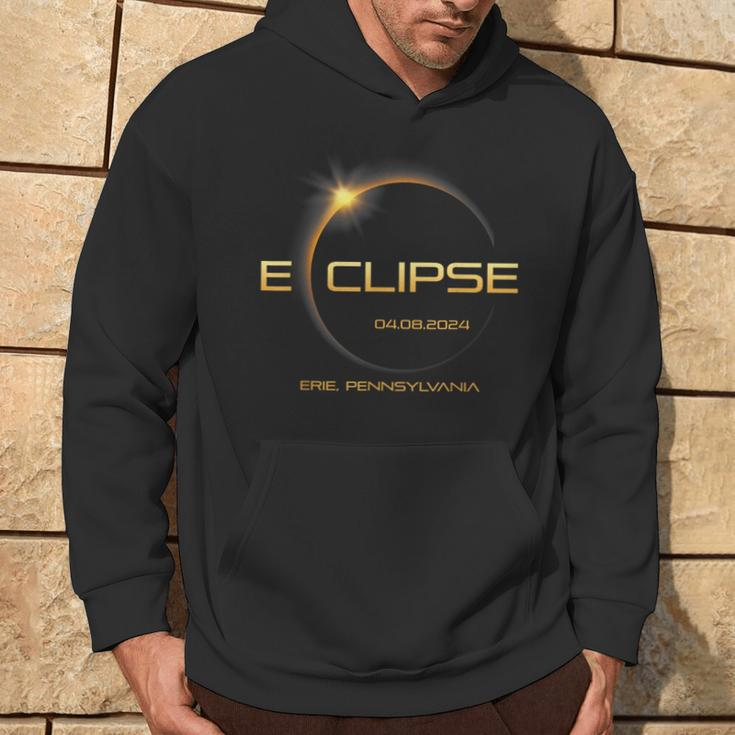 Eclipse 2024 Totality Eclipse Solar Erie Pennsylvania Hoodie Lifestyle