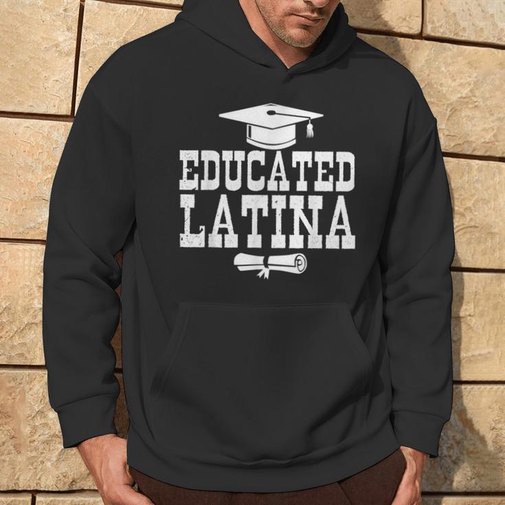 Educated And Proud Latina Graduation Hoodie Lifestyle