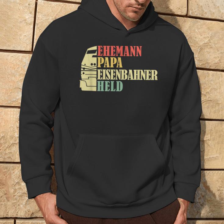 Ehemann Papa Eisenbahner Heldater Kapuzenpullover Lebensstil