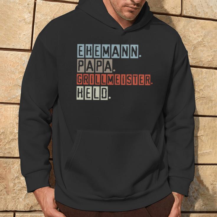 Ehemann Papa Grillmeister Held Grillen Geschenkatertag Kapuzenpullover Lebensstil