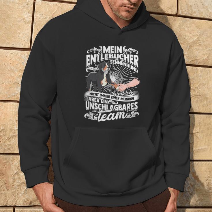 Ein Unschlagbare Team Dog Slogan Entlebucher Mountain Dog Hoodie Lebensstil