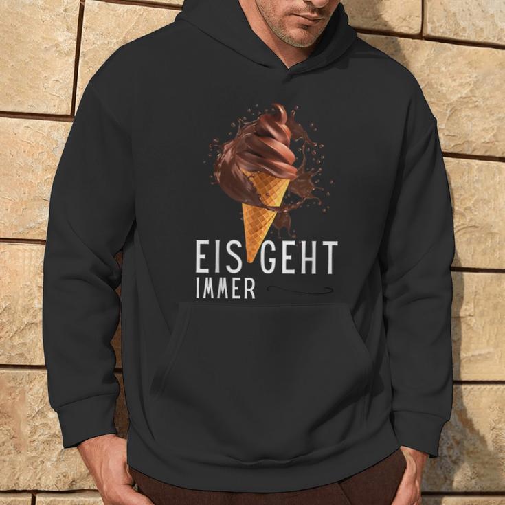 Eis Geht Immer Eisparele Eiscafe Schokoladeneis Orange Kapuzenpullover Lebensstil