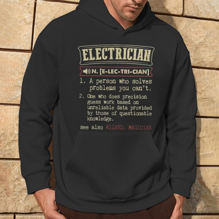 Electrician Dictionary Definition Hoodie Lifestyle