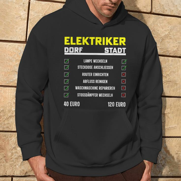 Elektrotechnik Elektroniker Handwerker Elektriker Black Hoodie Lebensstil