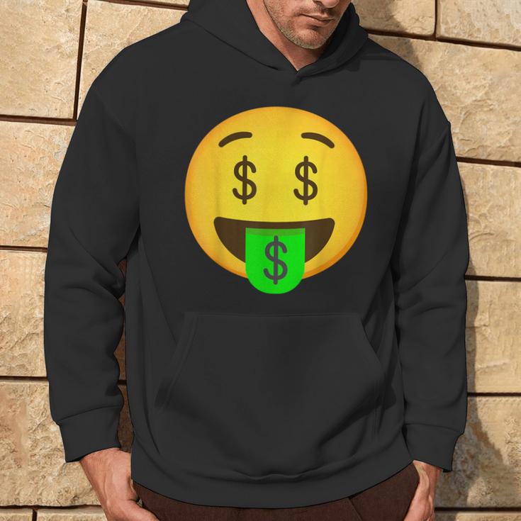 Emoticon Money Mouth Face With Dollar Sign Eyes Rich Hoodie Lifestyle