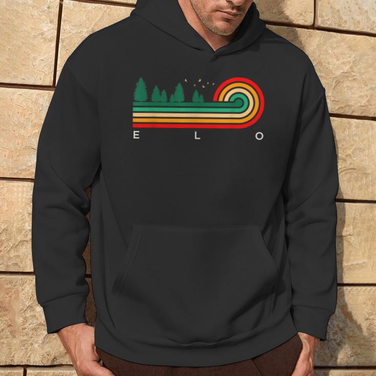 Evergreen Vintage Stripes Elo Wisconsin Hoodie Lifestyle