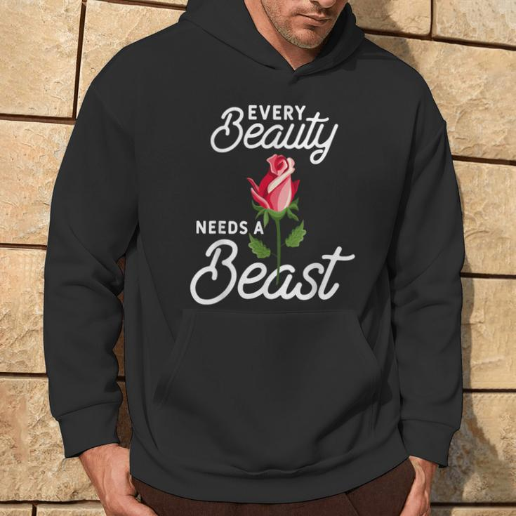 Every Beauty Needs A Beast Matching Couple Weightlifting Hoodie Lifestyle