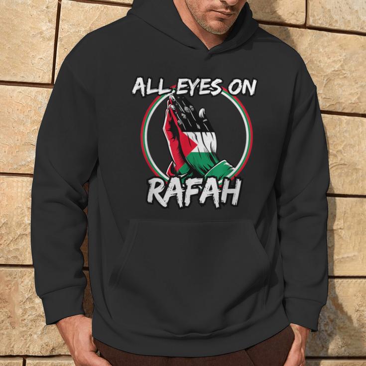 All Eyes On Rafah Betende Hände Palestina Flagge Kapuzenpullover Lebensstil