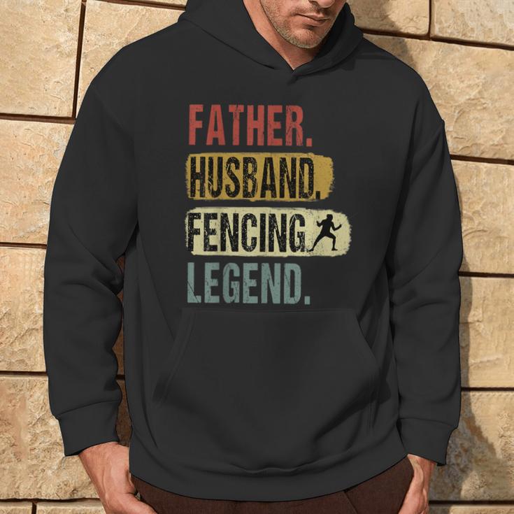 Father Husband Fencing Legend Fencing Dad Father's Day Hoodie Lifestyle