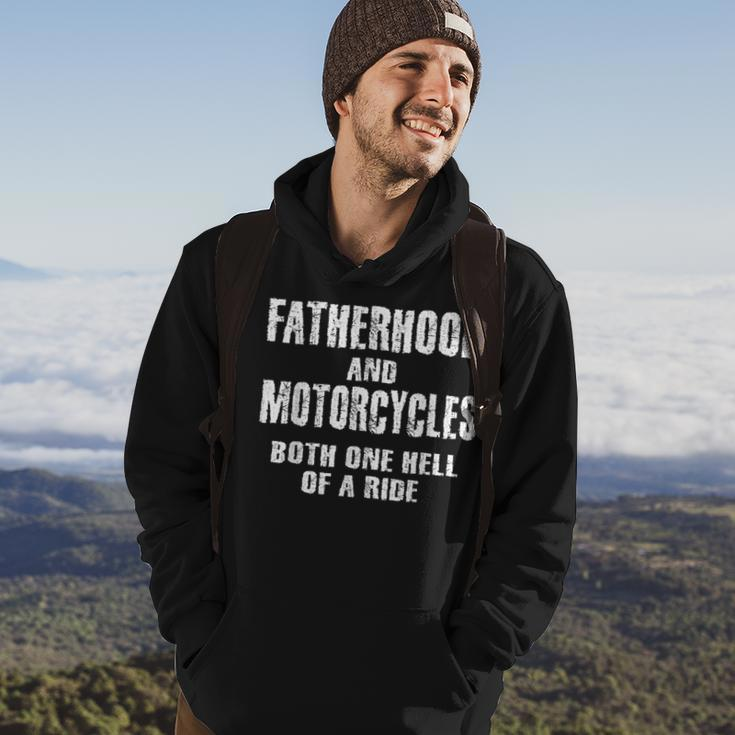 Fatherhood Motorcycles Quotes Biker Dad Fathers Hoodie Lifestyle
