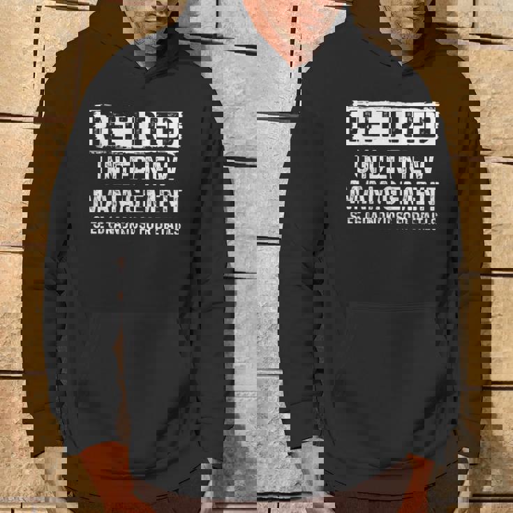 Fathers Day Retired Grandpa Retirement Under New Management Hoodie Lifestyle