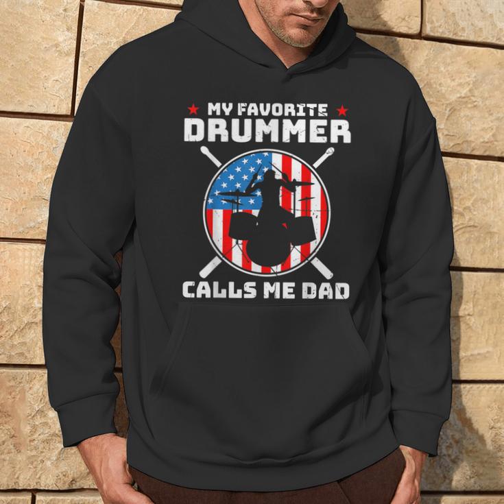 My Favorite Drummer Calls Me Dad Drummer Hoodie Lifestyle