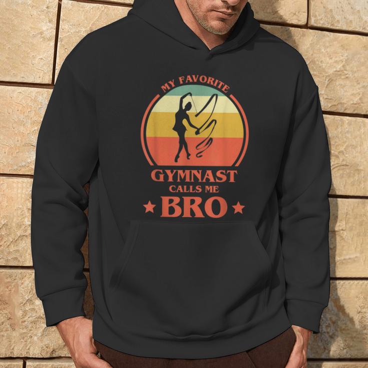 My Favorite Gymnast Calls Me Bro Gymnastics Brother Hoodie Lifestyle