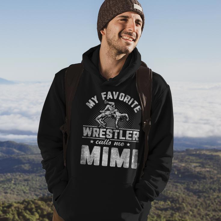 My Favorite Wrestler Calls Me Mimi Mother's Day Hoodie Lifestyle