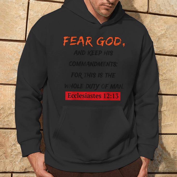 Fear God And Keep His Commandments Apparel Hoodie Lifestyle