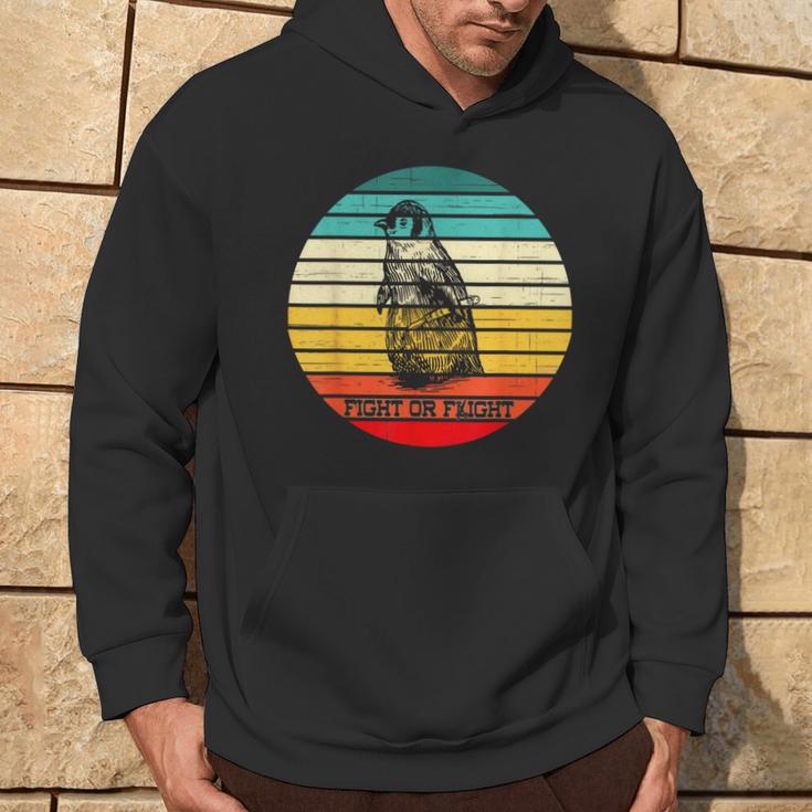 Fight Or Flight Penguin Pun Fight Or Flight Meme Hoodie Lifestyle