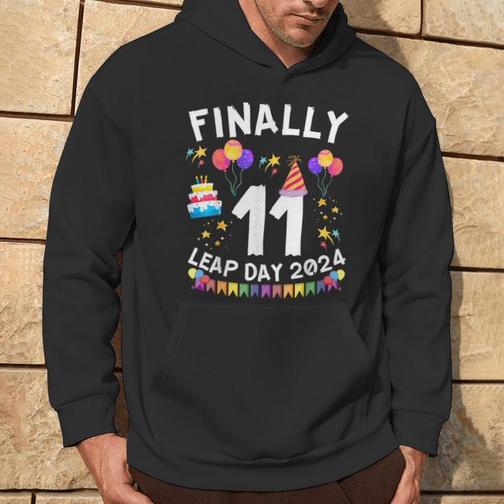 Finally 11 Leap Day 2024 44Th Leap Year Birthday Party Hoodie Lifestyle