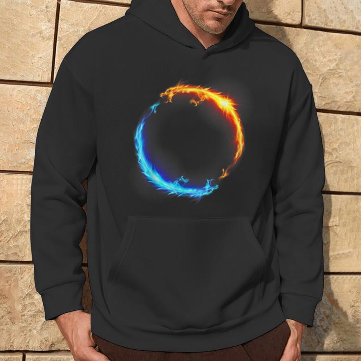 Fire And Ice Duel Dragon Hoodie Lebensstil