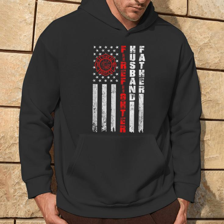 Firefighter Husband Father Fireman Fathers Day For Dad Hoodie Lifestyle